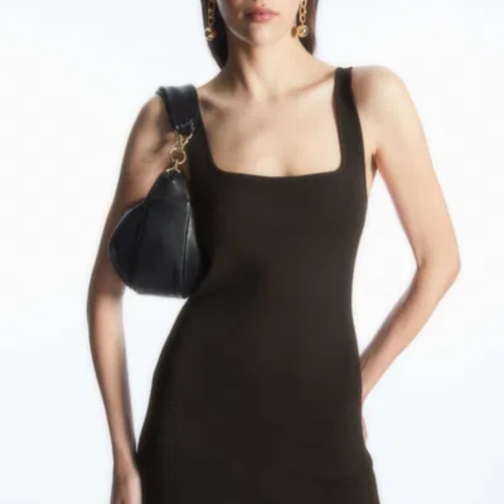 COS | Backless Square-Neck Knitted Dress NWT